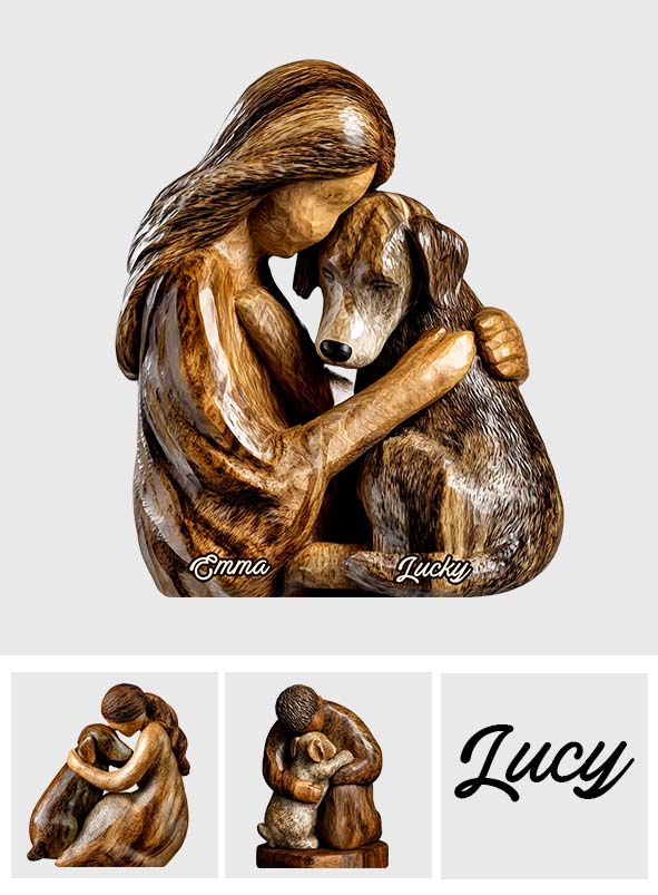 Amoureux des chiens - Plaque acrylique personnalisée en forme de chien