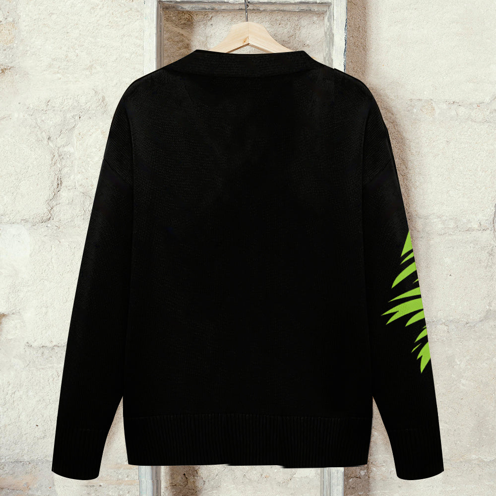 Green Mischief - Personalized Stole Christmas Cardigan Sweater