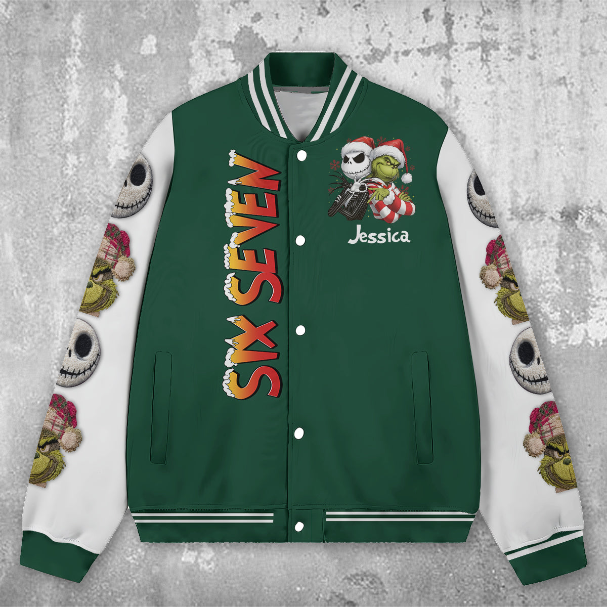 Six Seven - Veste universitaire de Noël personnalisée avec étole