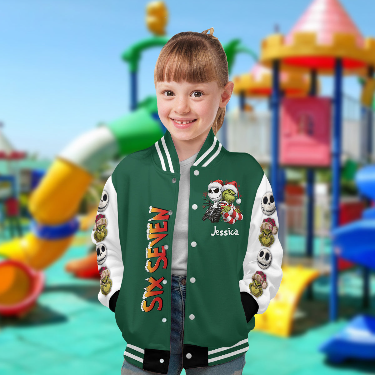 Six Seven - Veste universitaire de Noël personnalisée avec étole