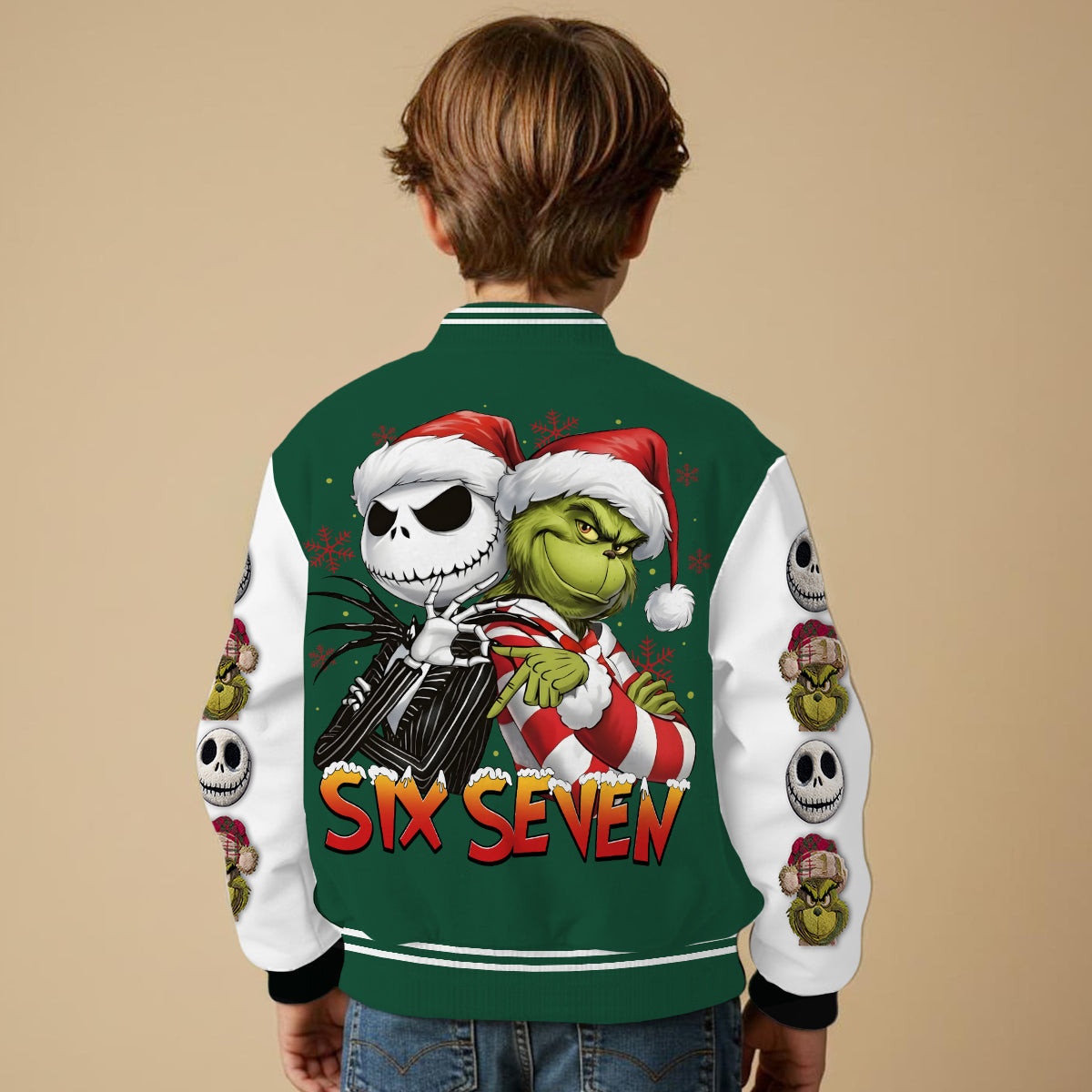 Six Seven - Veste universitaire de Noël personnalisée avec étole