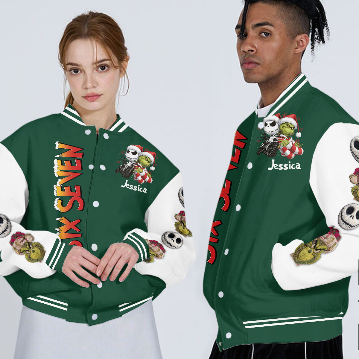 Six Seven - Veste universitaire de Noël personnalisée avec étole