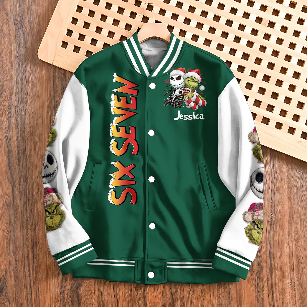 Six Seven - Veste universitaire de Noël personnalisée avec étole