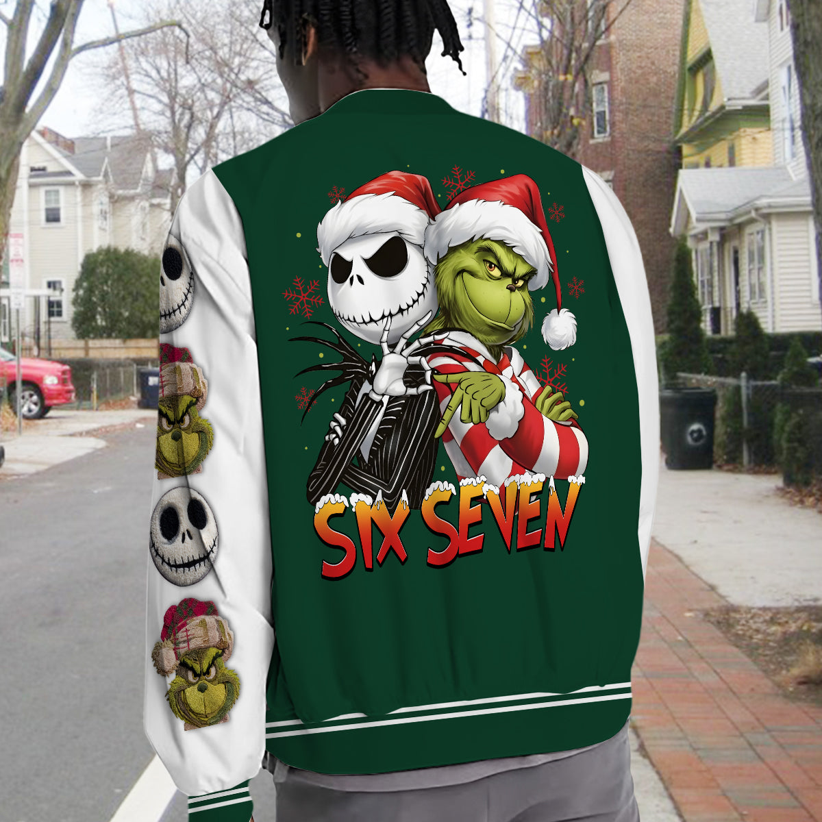 Six Seven - Veste universitaire de Noël personnalisée avec étole