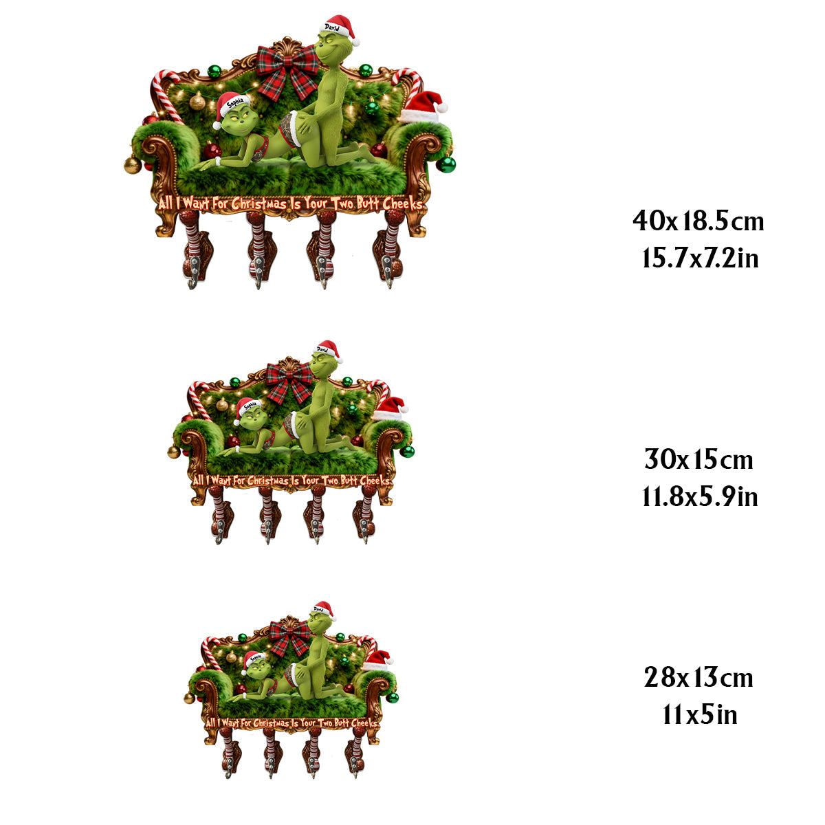 Ich liebe dich – Personalisierte Weihnachtsstola zum Aufhängen