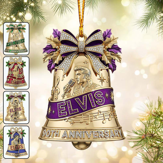 90. Jubiläum des King of Rock 'n' Roll – Personalisierter King of Rock 'n' Roll-Weihnachtsbaumschmuck