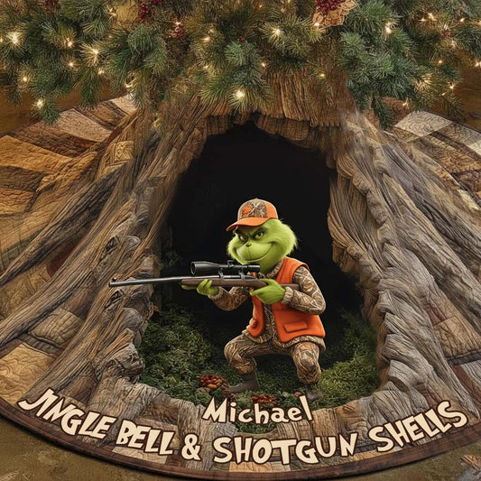 Jingle Bells & Schrotpatronen - Personalisierte Stola-Weihnachtsbaumdecke