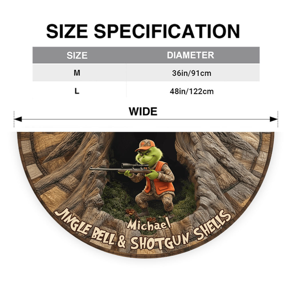 Jingle Bells & Schrotpatronen - Personalisierte Stola-Weihnachtsbaumdecke