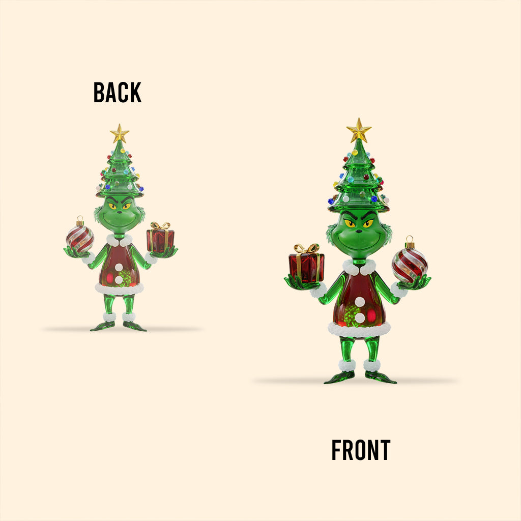 Green Monster - Étole de Noël personnalisée avec n'importe quel nom - Plaque acrylique sur mesure