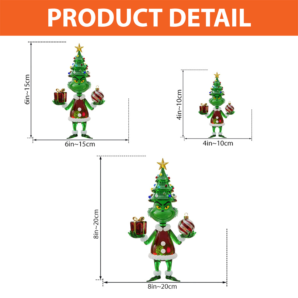 Green Monster - Étole de Noël personnalisée avec n'importe quel nom - Plaque acrylique sur mesure