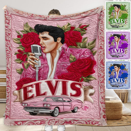 There Must Be Lights Shining Brighter Somewhere - Personalized King of Rock and Roll Blanket