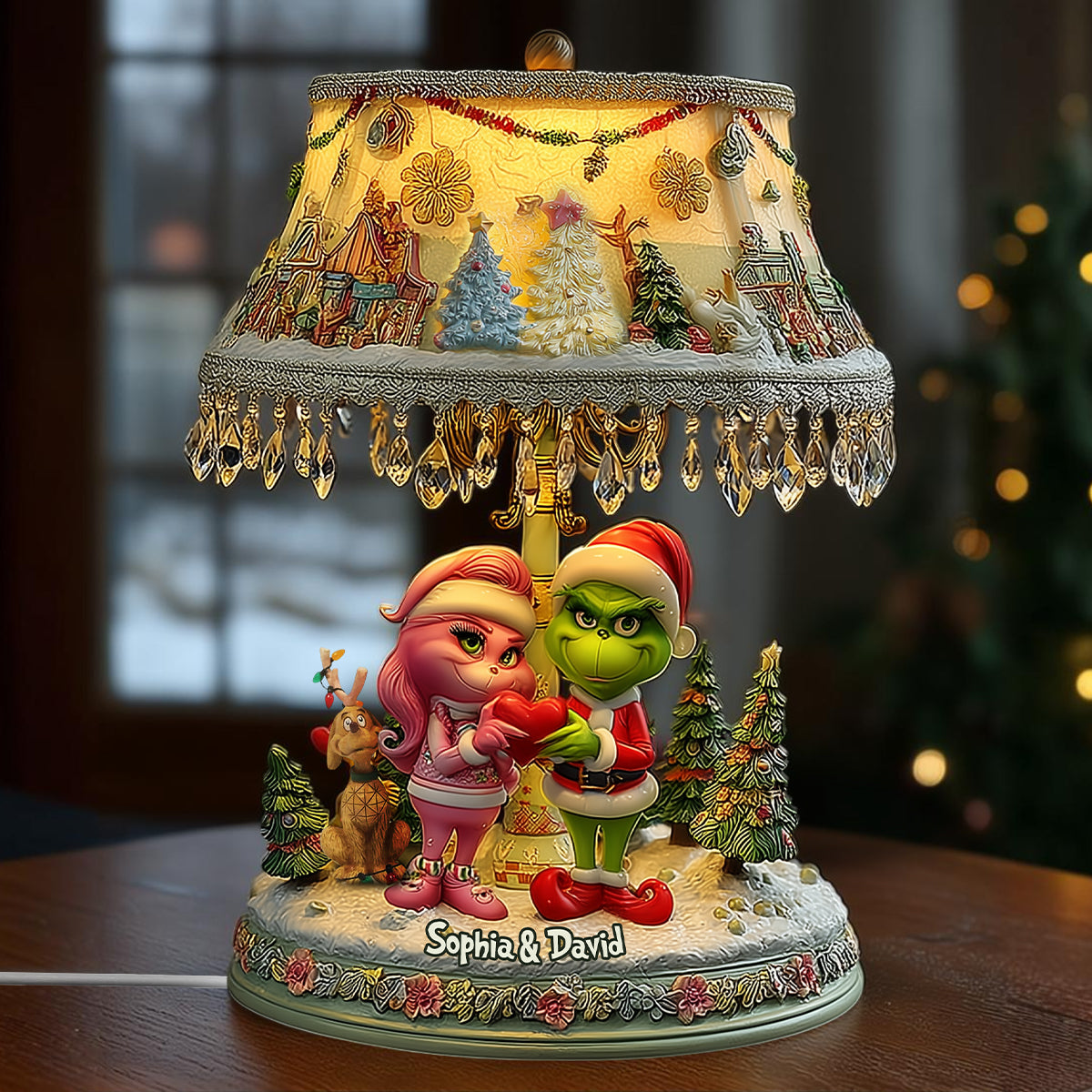 Du und ich, wir schaffen das – Personalisierte Weihnachtsstola mit LED-Acryl-Nachtlicht