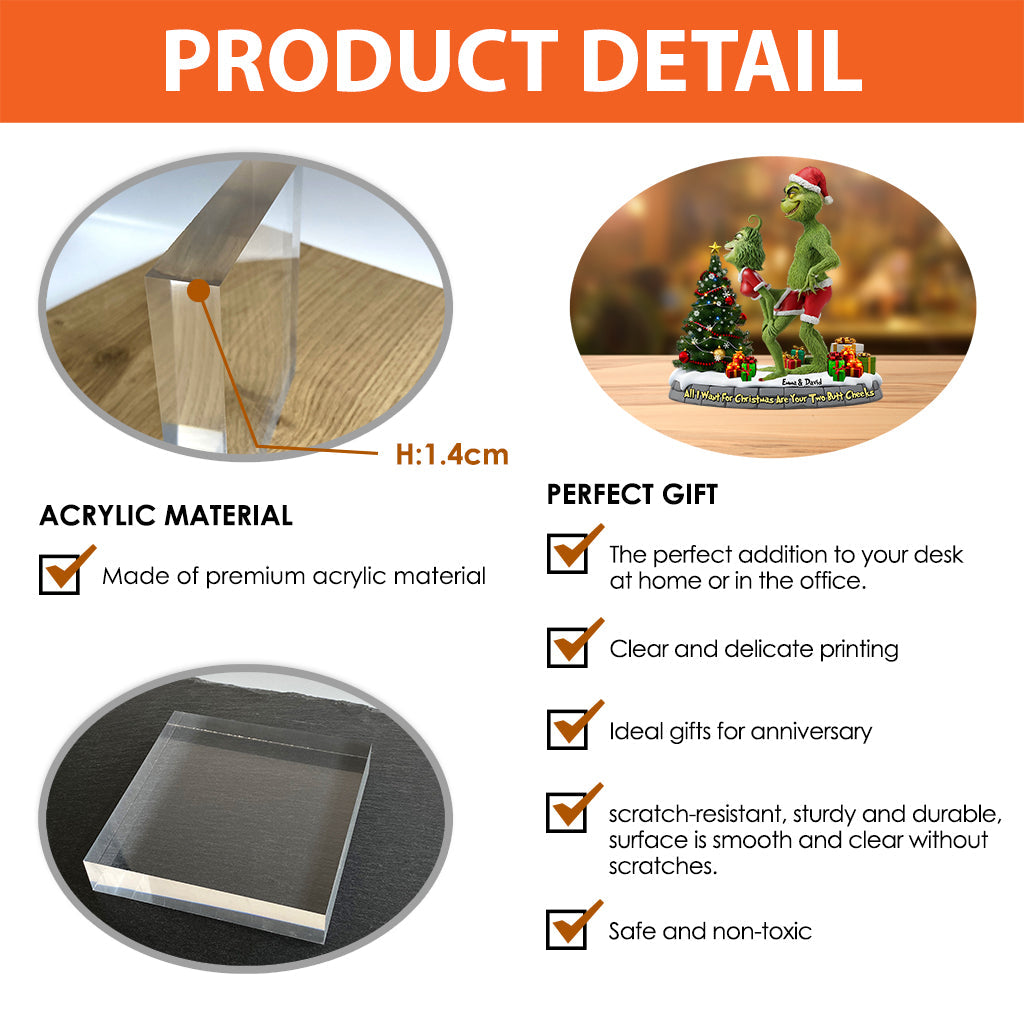 Tout ce que je veux pour Noël - Étole de Noël personnalisée, plaque acrylique sur mesure