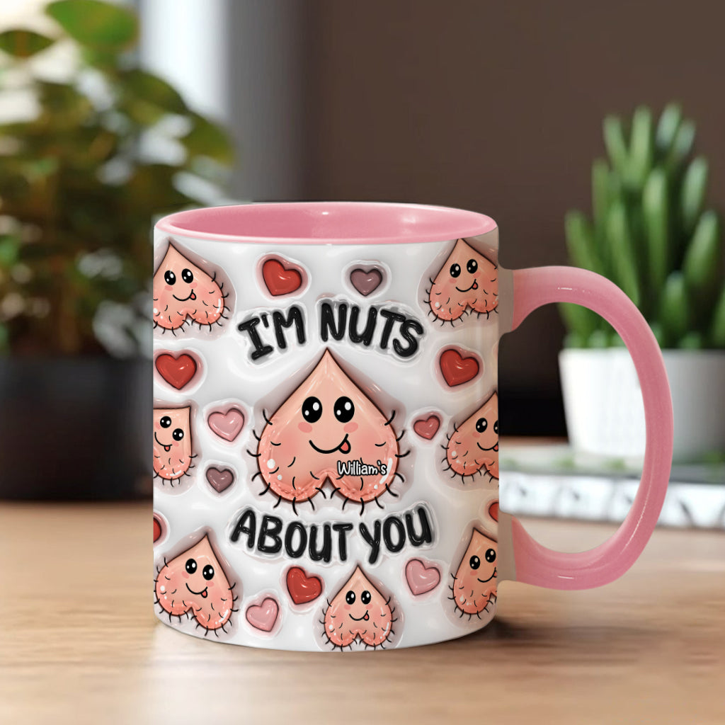 Ich bin verrückt nach dir – Personalisierte Tasse für Paare