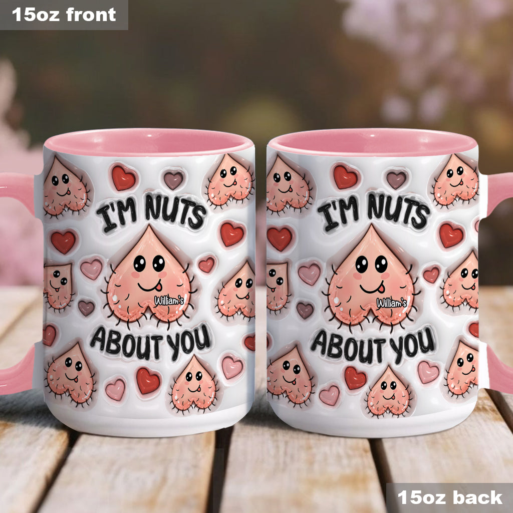 Ich bin verrückt nach dir – Personalisierte Tasse für Paare