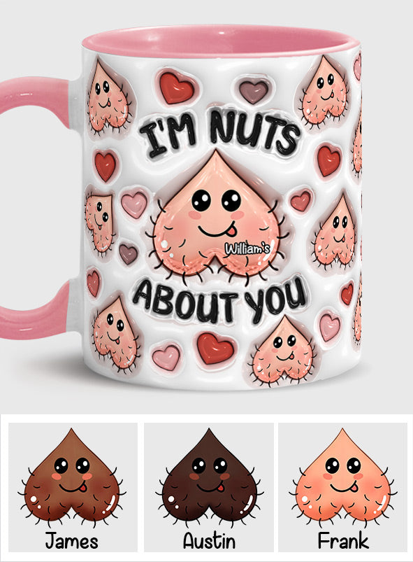 Ich bin verrückt nach dir – Personalisierte Tasse für Paare