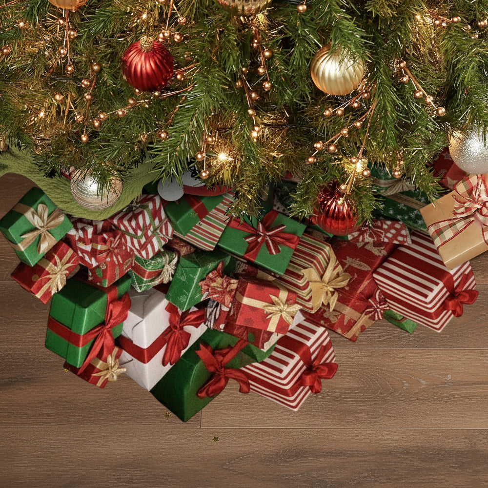 Jupe de sapin de Noël personnalisée Green Mischief Naughty - Étole