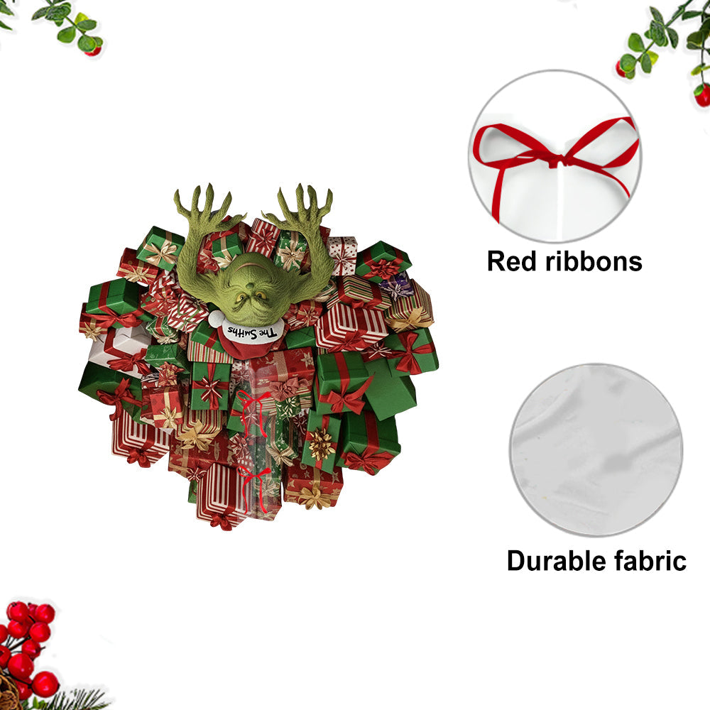 Jupe de sapin de Noël personnalisée Green Mischief Naughty - Étole