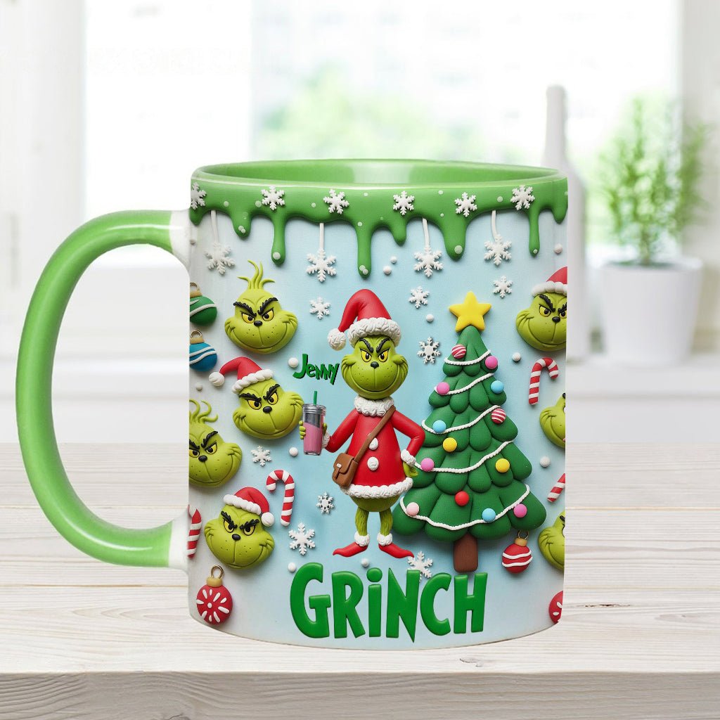 Merry Grinchmas - Personalized Stole Christmas Accent Mug