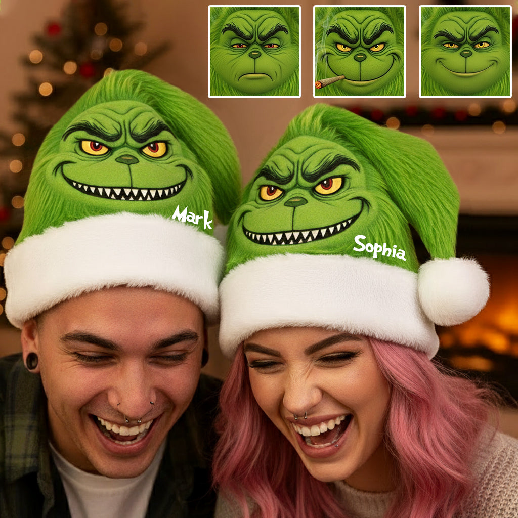 Green Monster Weihnachtsfilm - Personalisierte Weihnachtsmannmütze