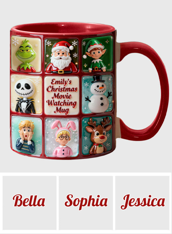 Christmas Movie Watching Mug - Personalized Accent Mug