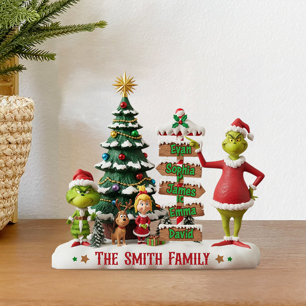 Happy Family - Personalized Stole Christmas Custom Shaped Acrylic Plaque