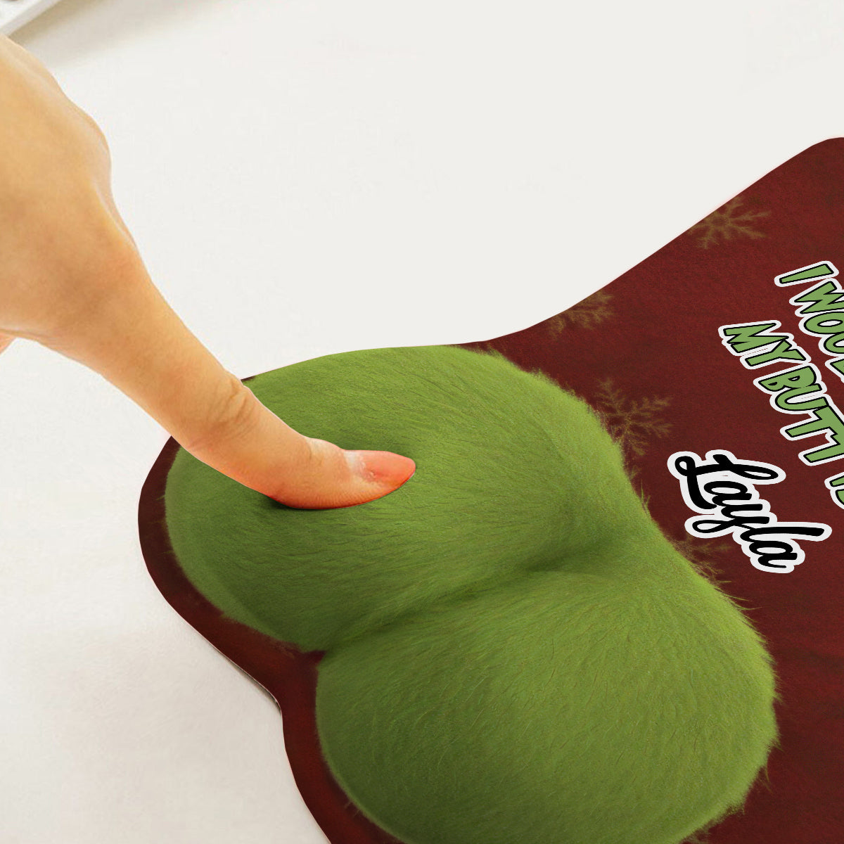 Je t'aime de tout mon cœur - Cadeau de Noël idéal pour lui - Tapis de souris 3D personnalisé avec étole de Noël