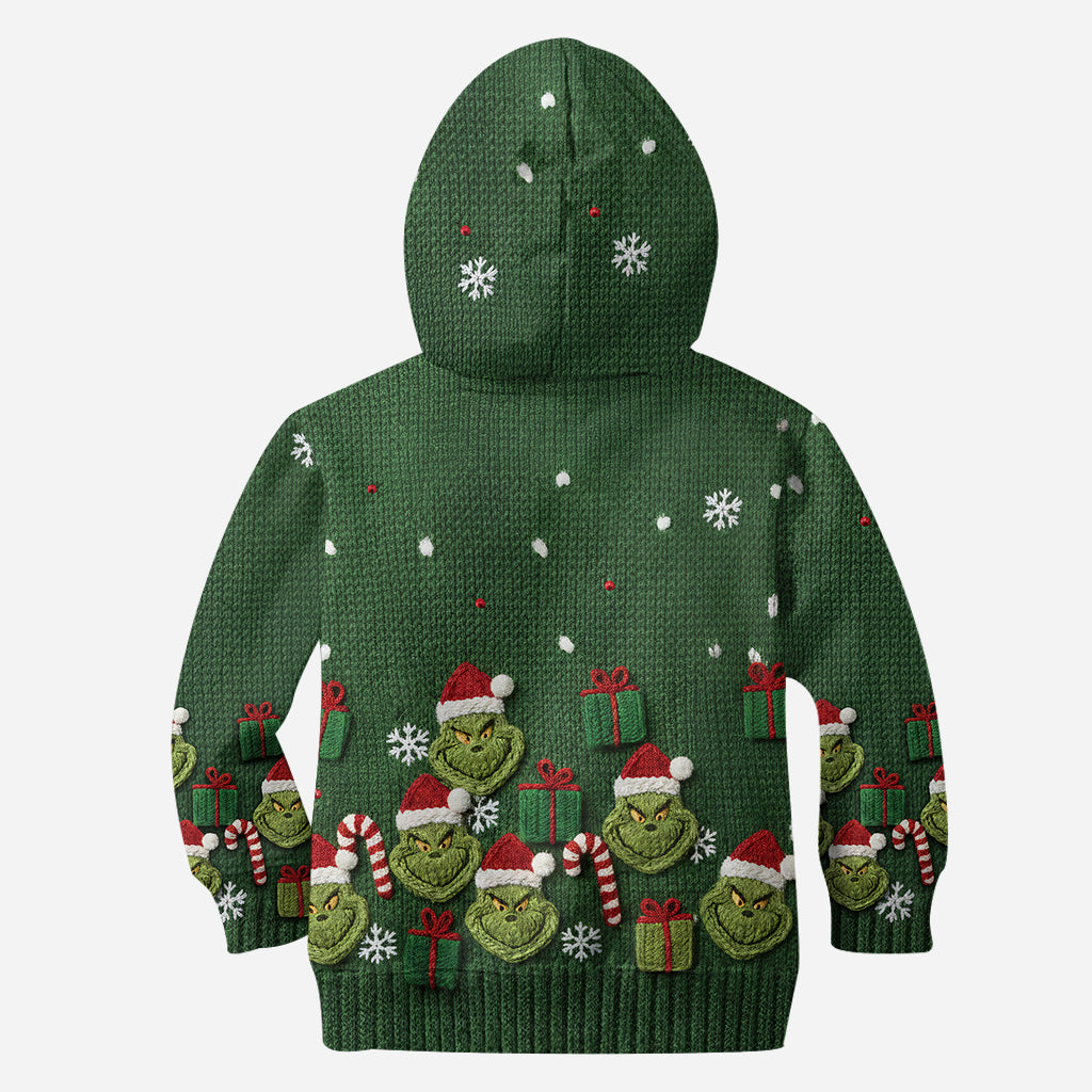 Green Mischief Naughty Christmas - Personalized Stole Christmas Hoodie and Leggings