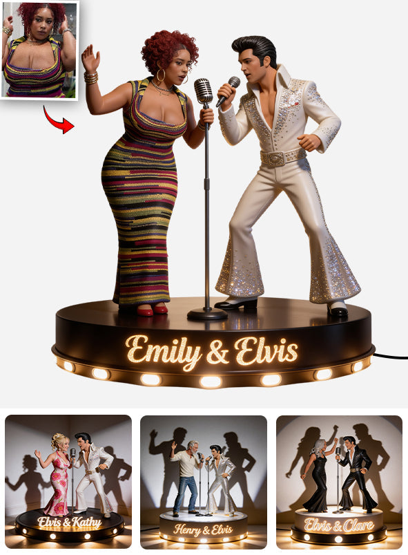 Long Live The King - Personalized King of Rock and Roll Acrylic LED Night Light