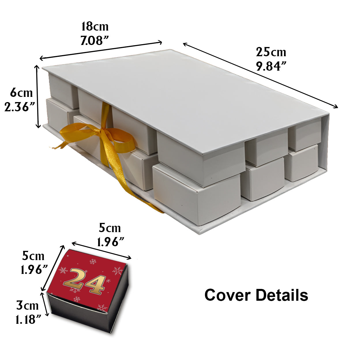 Weihnachtsfilm-Adventskalender – Personalisierter, gefalteter Weihnachts-Adventskalender mit Ornamenten