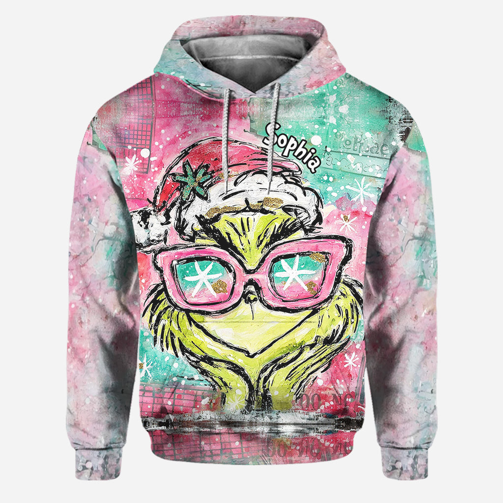 Joyeux Noël ! - Sweat à capuche et legging personnalisés avec étole de Noël