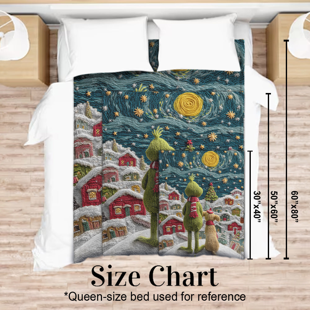 Fröhliche Weihnachten - Personalisierte Stola-Weihnachtsdecke