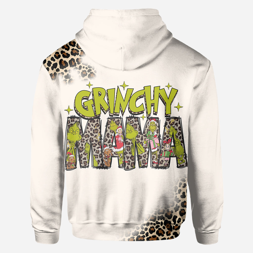 Grinchy Mama/ Nana - Personalisiertes Stola-Weihnachts-Shirt