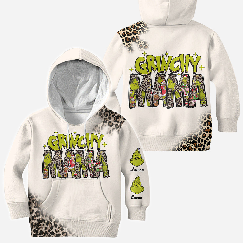 Grinchy Mama/ Nana - Personalisiertes Stola-Weihnachts-Shirt