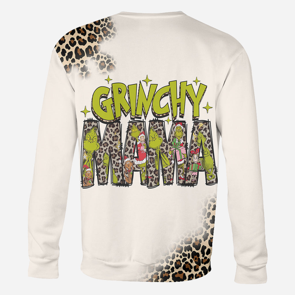 Grinchy Mama/ Nana - Personalisiertes Stola-Weihnachts-Shirt