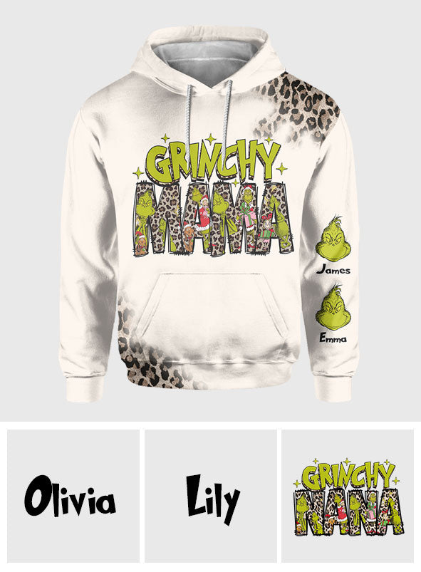 Grinchy Mama/ Nana - Personalisiertes Stola-Weihnachts-Shirt