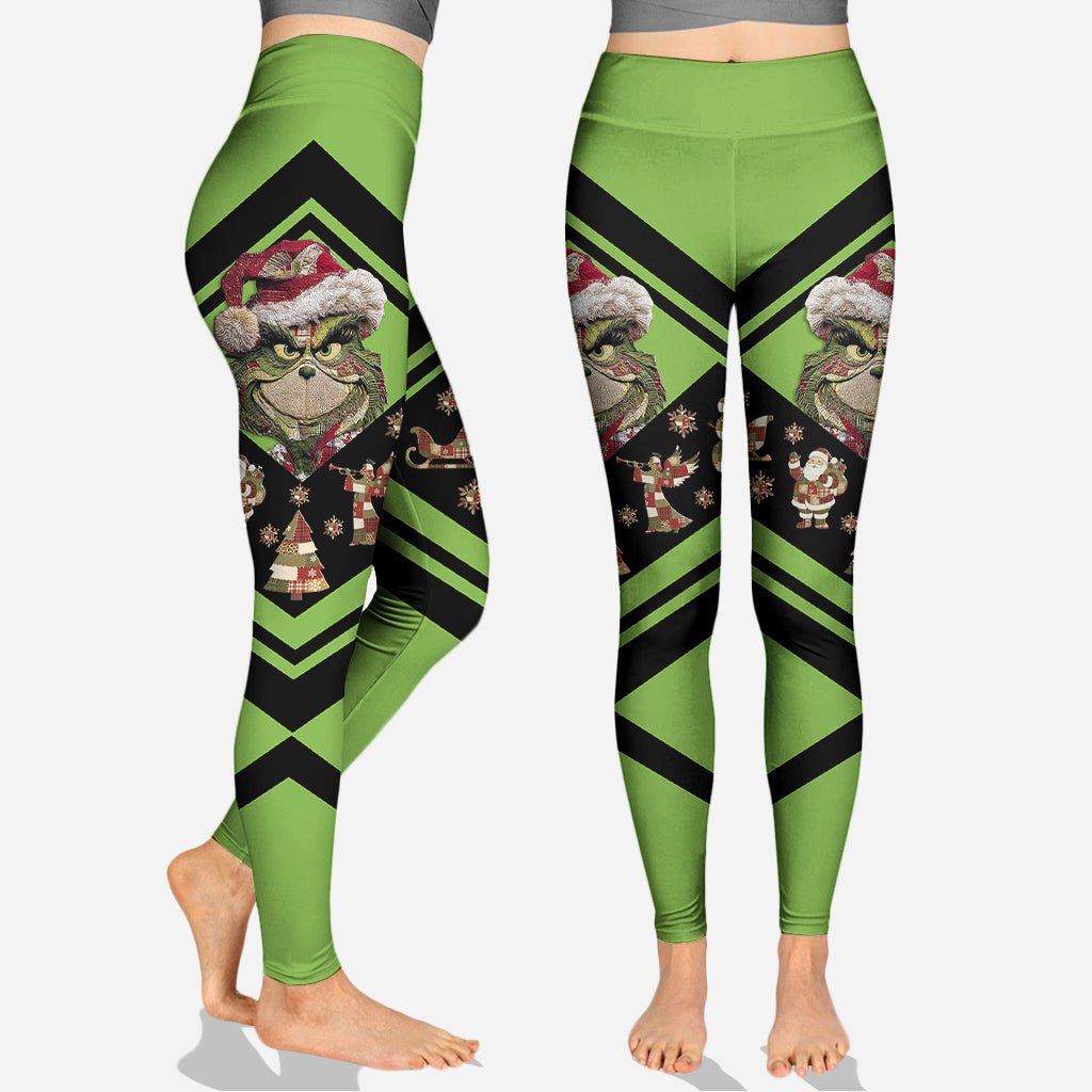 Green Patch – Personalisierter Stola-Weihnachtshoodie und Leggings
