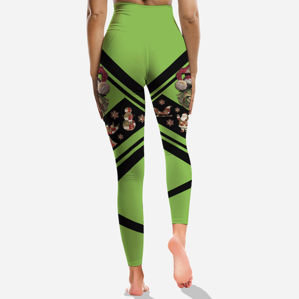 Green Patch – Personalisierter Stola-Weihnachtshoodie und Leggings