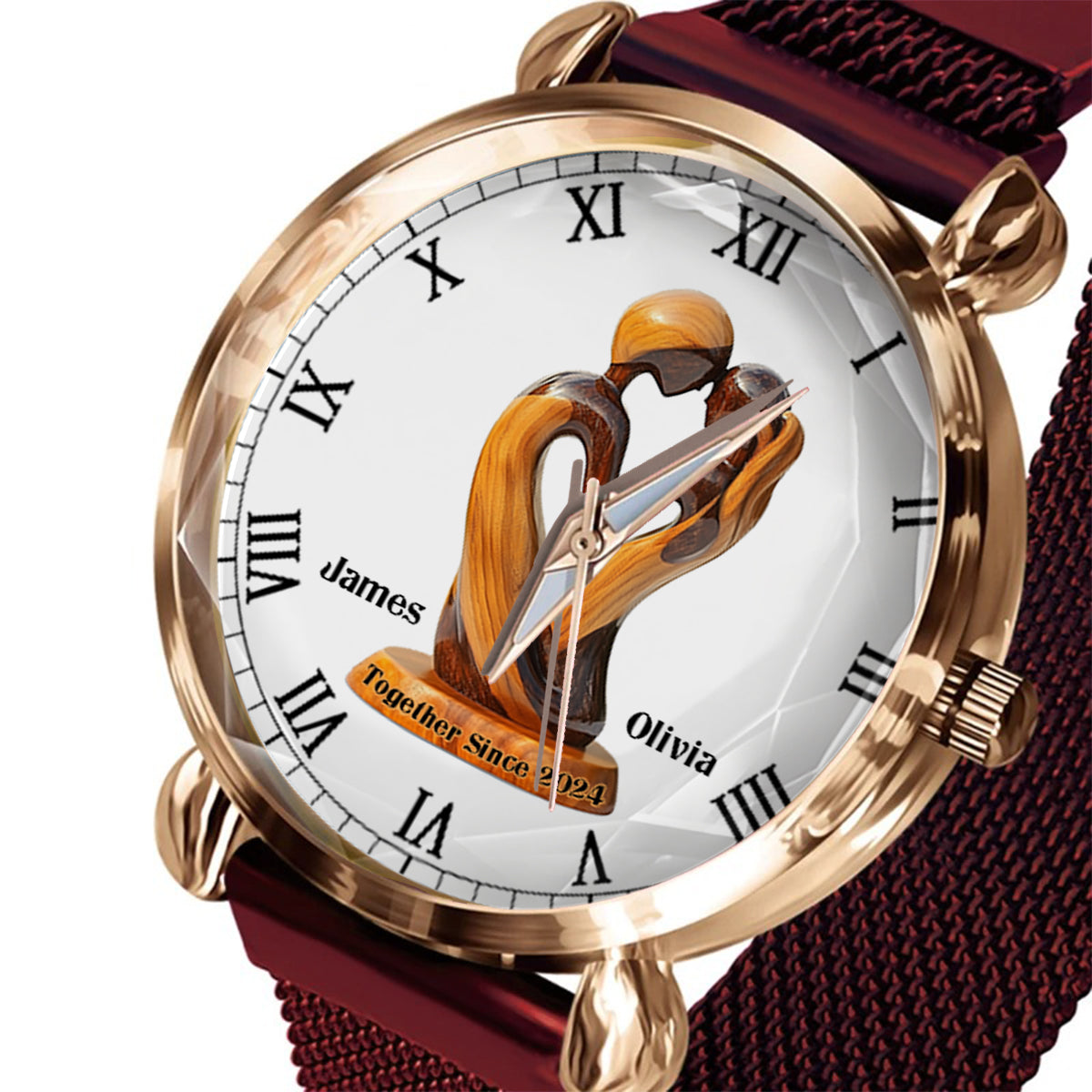 Toi et moi, on gère ça - Montre-bracelet personnalisée pour couple de femmes 