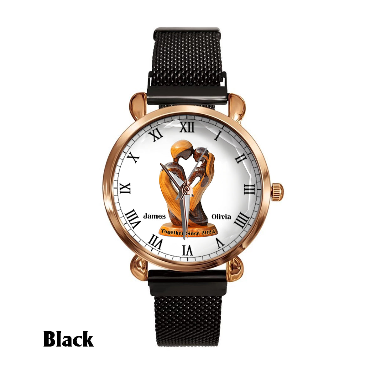 Toi et moi, on gère ça - Montre-bracelet personnalisée pour couple de femmes 