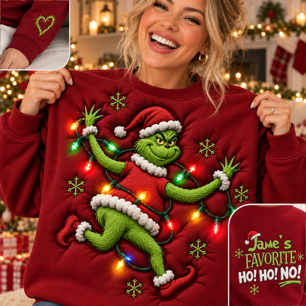 My Favorite - Personalized Stole Christmas Light Up Sweater