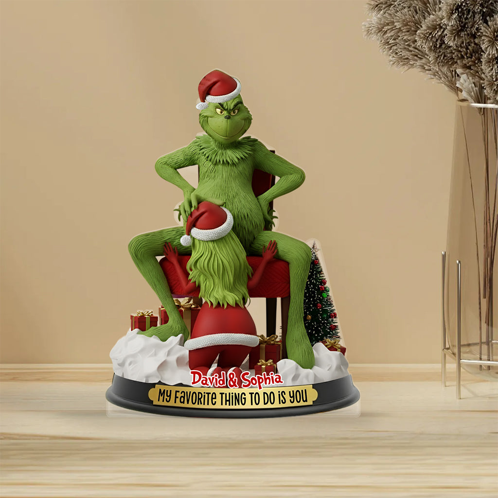 Funny Monster Couple - Personalized Couple Custom Shaped Acrylic Plaque