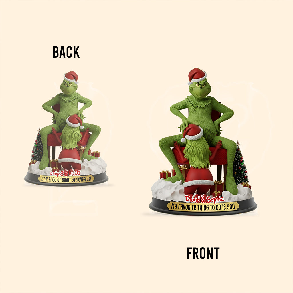 Funny Monster Couple - Personalized Couple Custom Shaped Acrylic Plaque