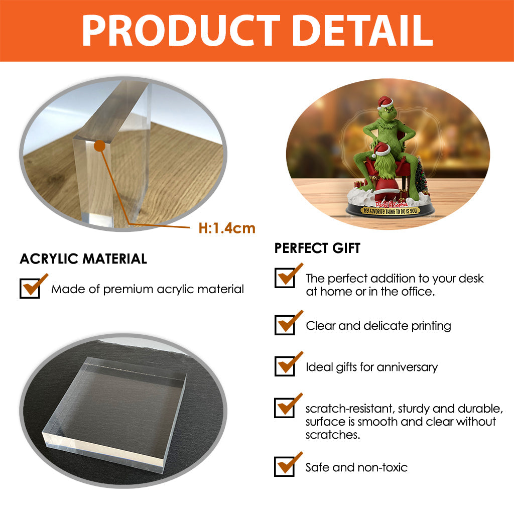 Funny Monster Couple - Personalized Couple Custom Shaped Acrylic Plaque