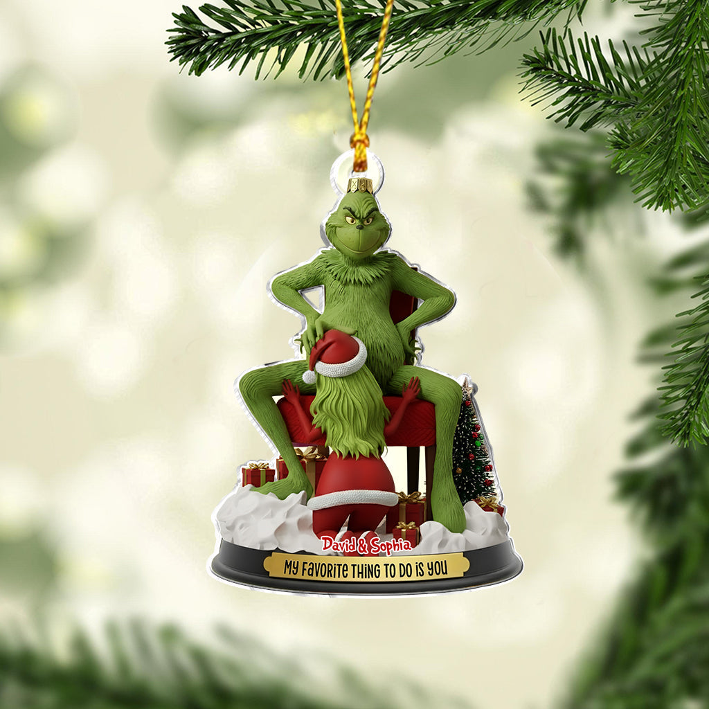 Funny Monster Couple - Personalized Couple Ornament
