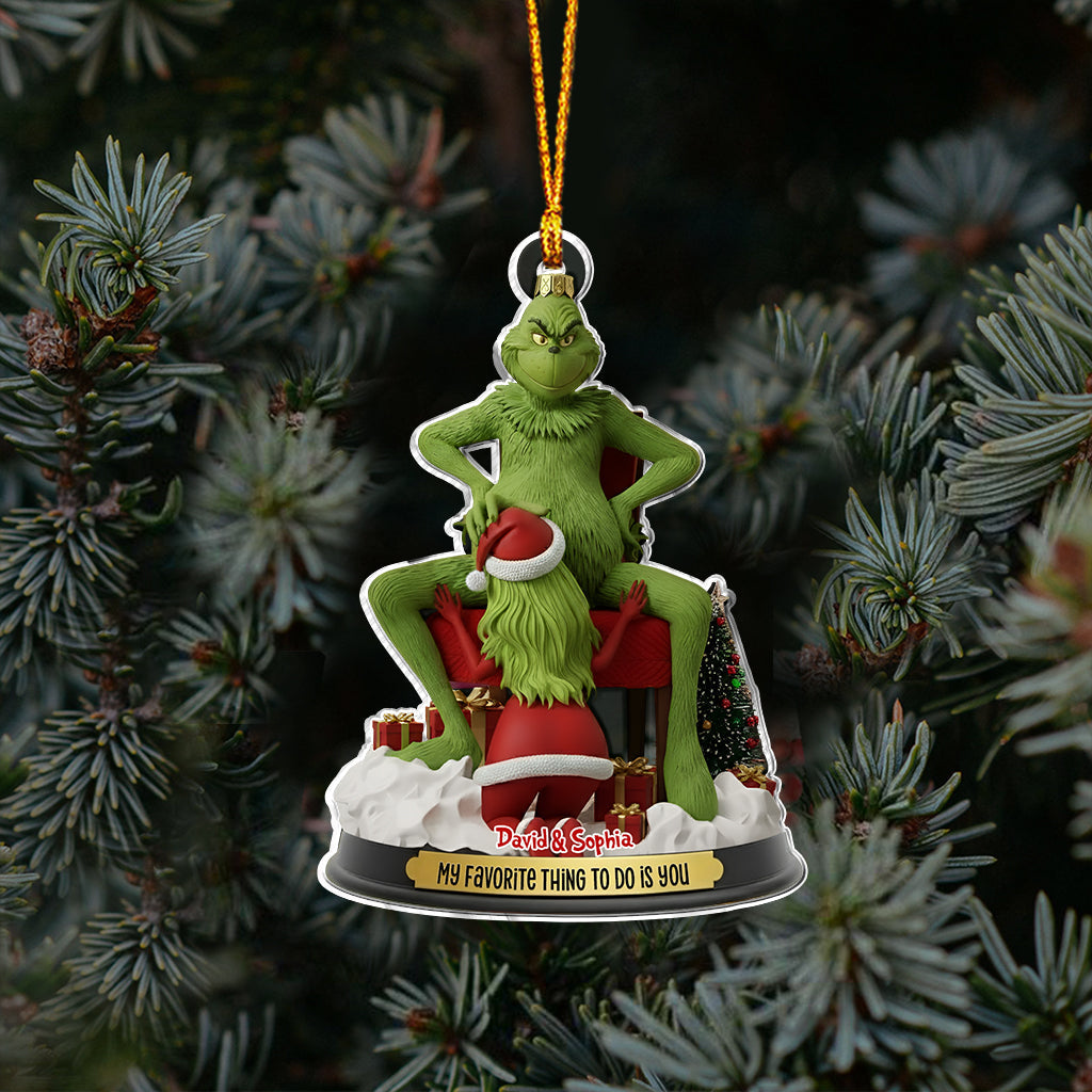 Funny Monster Couple - Personalized Couple Ornament