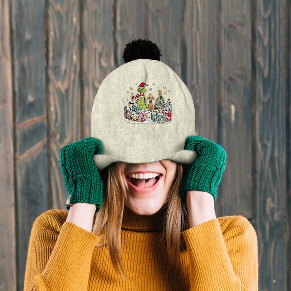 Joyeux Grinchmas - Bonnet de Noël personnalisé avec étole