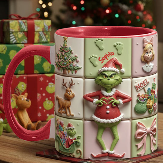 Frohe Weihnachten – Personalisierter Weihnachtsstola-Akzentbecher