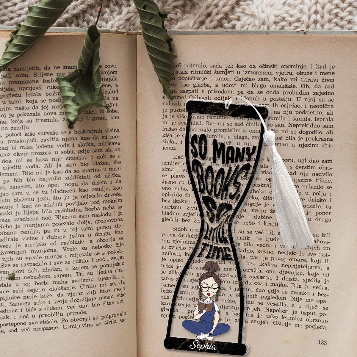 So viele Bücher, so wenig Zeit – personalisiertes Lesezeichen