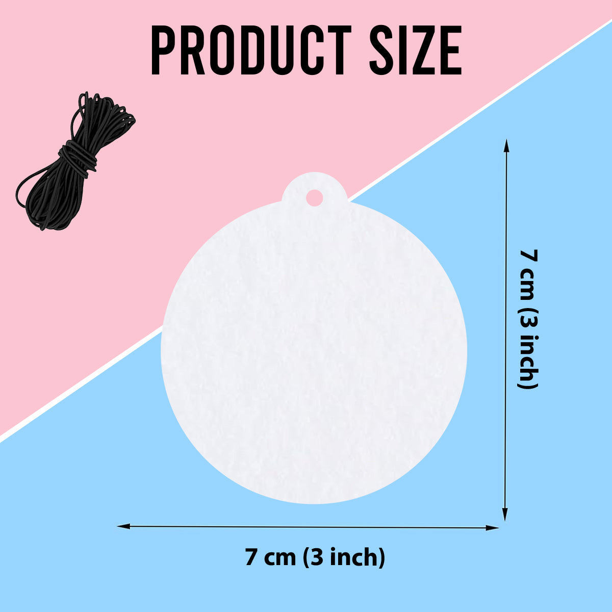 Any Name Pink Snowflakes - Personalized Circle Air Freshener